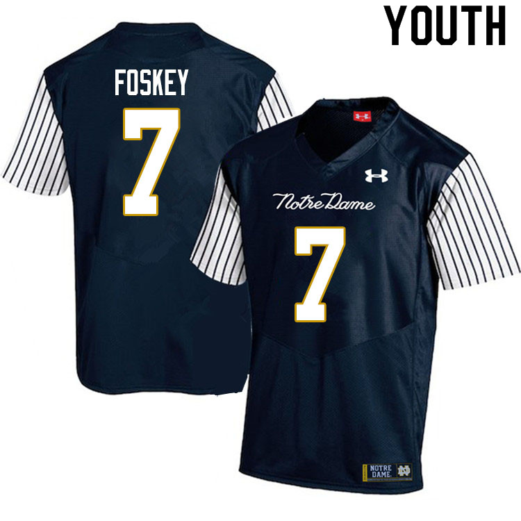 Youth #7 Isaiah Foskey Notre Dame Fighting Irish College Football Jerseys Sale-Alternate